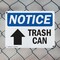 Signmission Trash Can (Up Arrow), 10 in W x Rectangle, Plastic OS-2PACK-NS-P-710-L-18725 - alternate 4